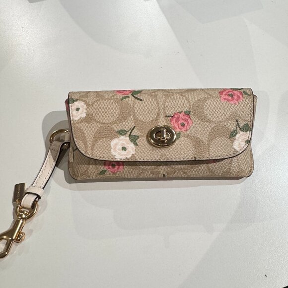 NWT Coach CU284 Sunglass Case With Floral Print - Picture 1 of 5